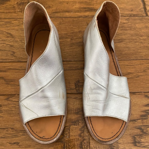 free people Mont Blanc Silver Cutout Sandals, Size EU 36/US 6 - Picture 3 of 11